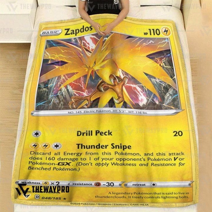 Pokemon-Zapdos-Vivid-Voltage-Bedding-Set-And-Quilt-Blanket-2