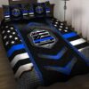 Police Badge Custom Name And Number Bedding Set