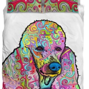 Poodle Duvet Cover and Pillowcase Set Bedding Set