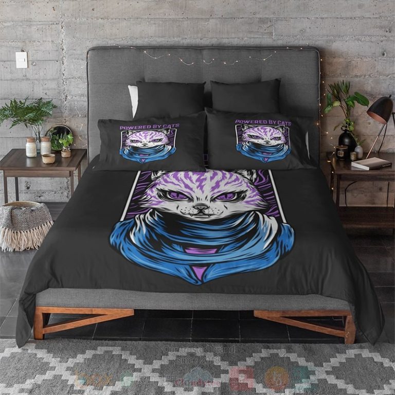 Powered-By-Cats-Brushed-Cool-Art-Bedding-Set-2