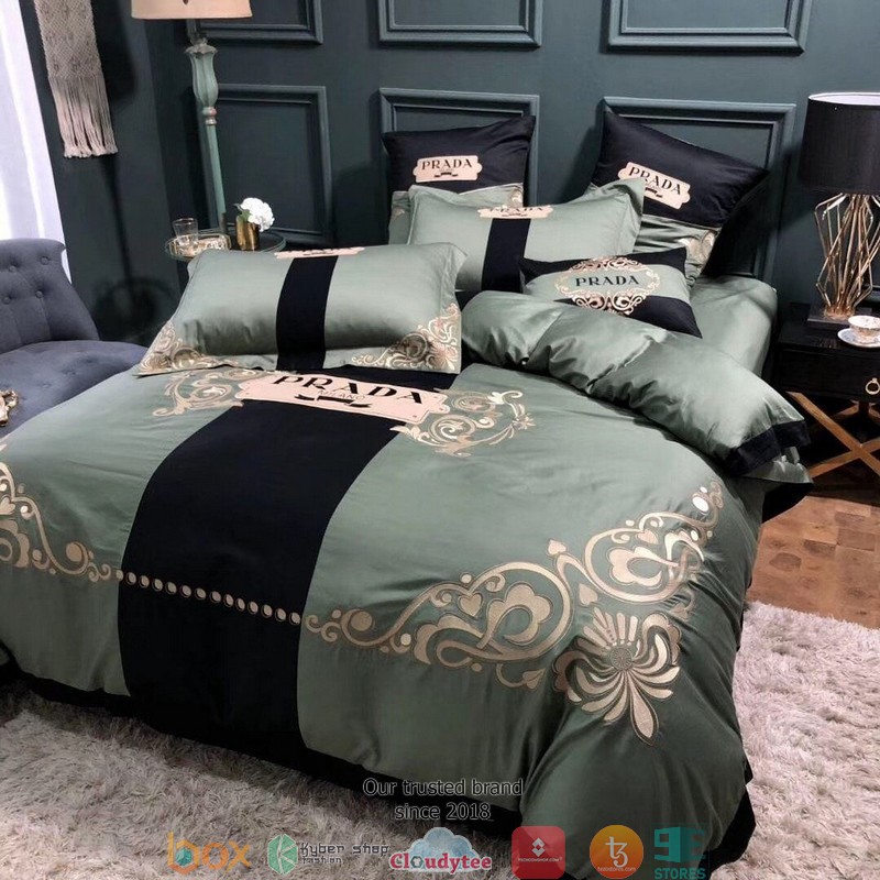 Prada Navy Quilt Bedding Set Prada Navy Quilt Bedding Set