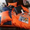 Prada Orange Navy Luxury Brand Bedding Set
