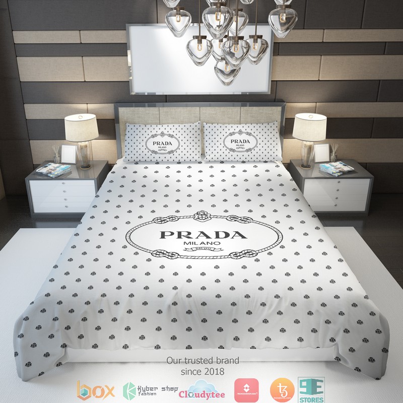 Prada White Bedding Set Prada White Bedding Set