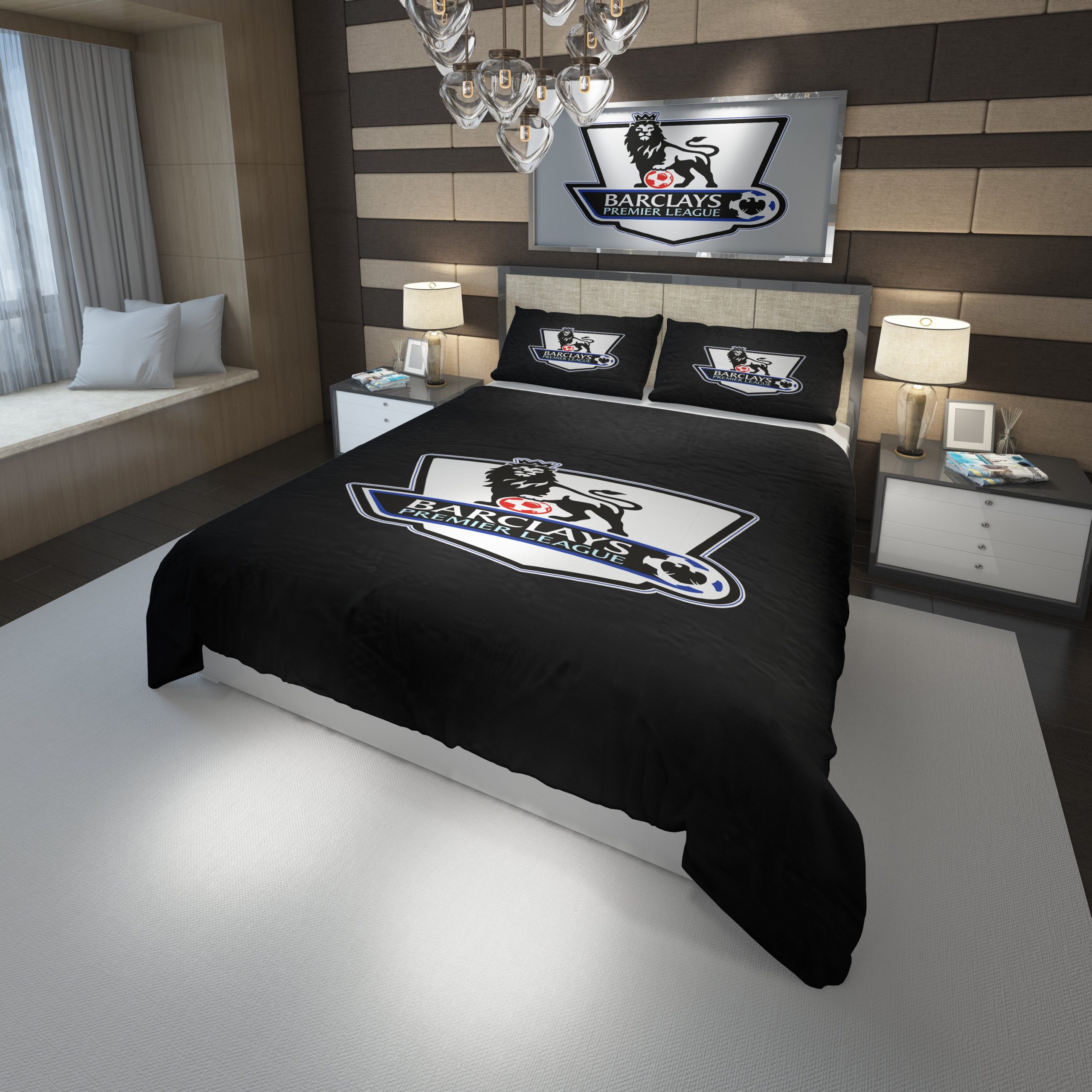 Premier League Logo Duvet Cover and Pillowcase Set Bedding Set Premier League Logo Duvet Cover and Pillowcase Set Bedding Set