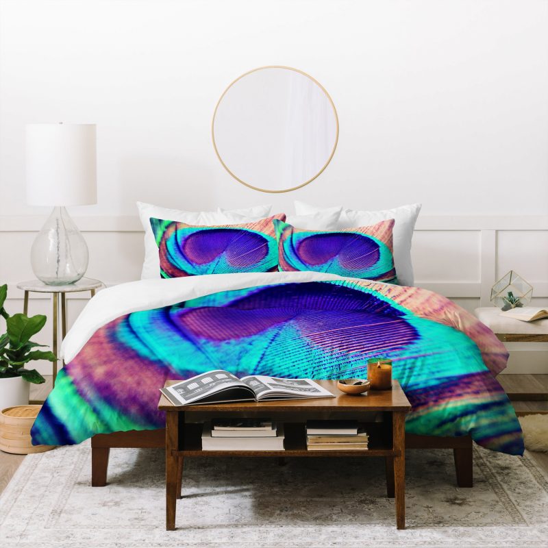 Pretty Peacock Duvet Cover and Pillowcase Set Bedding Set Pretty Peacock Duvet Cover and Pillowcase Set Bedding Set