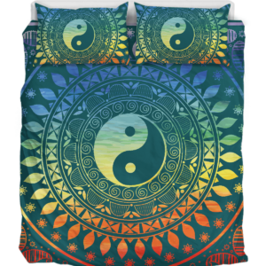 Psychedelic Ying Yang Duver Duvet Cover and Pillowcase Set Bedding Set