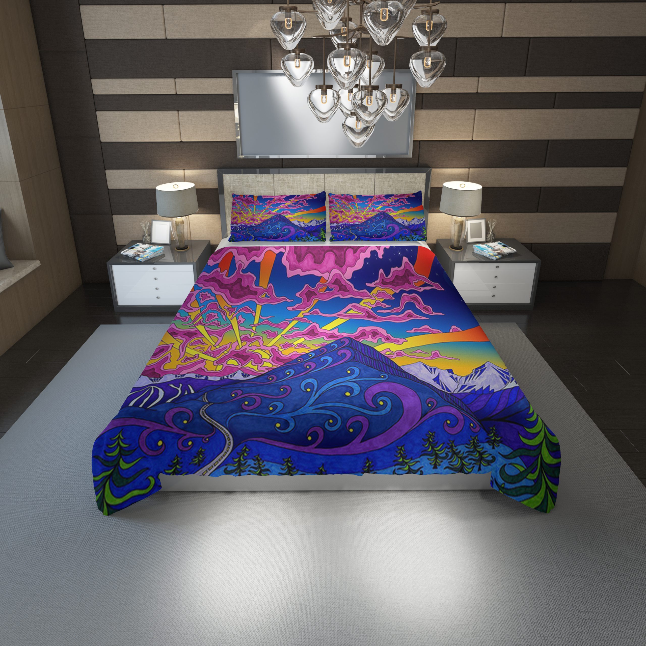 Psychodelic 30 Duvet Cover and Pillowcase Set Bedding Set Psychodelic 30 Duvet Cover and Pillowcase Set Bedding Set