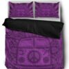 Purple Hippie Duver Duvet Cover and Pillowcase Set Bedding Set