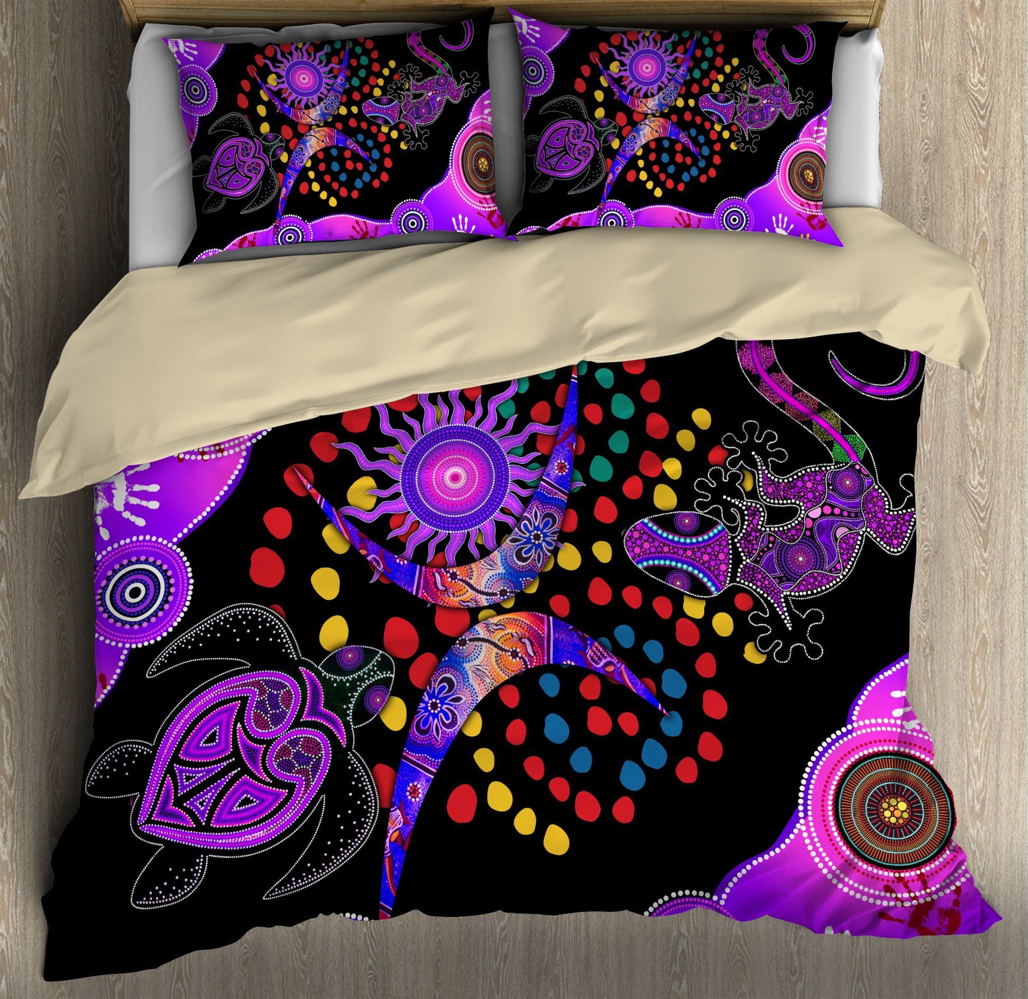Purple Turtle Lizard Bedding Set Purple Turtle Lizard Bedding Set