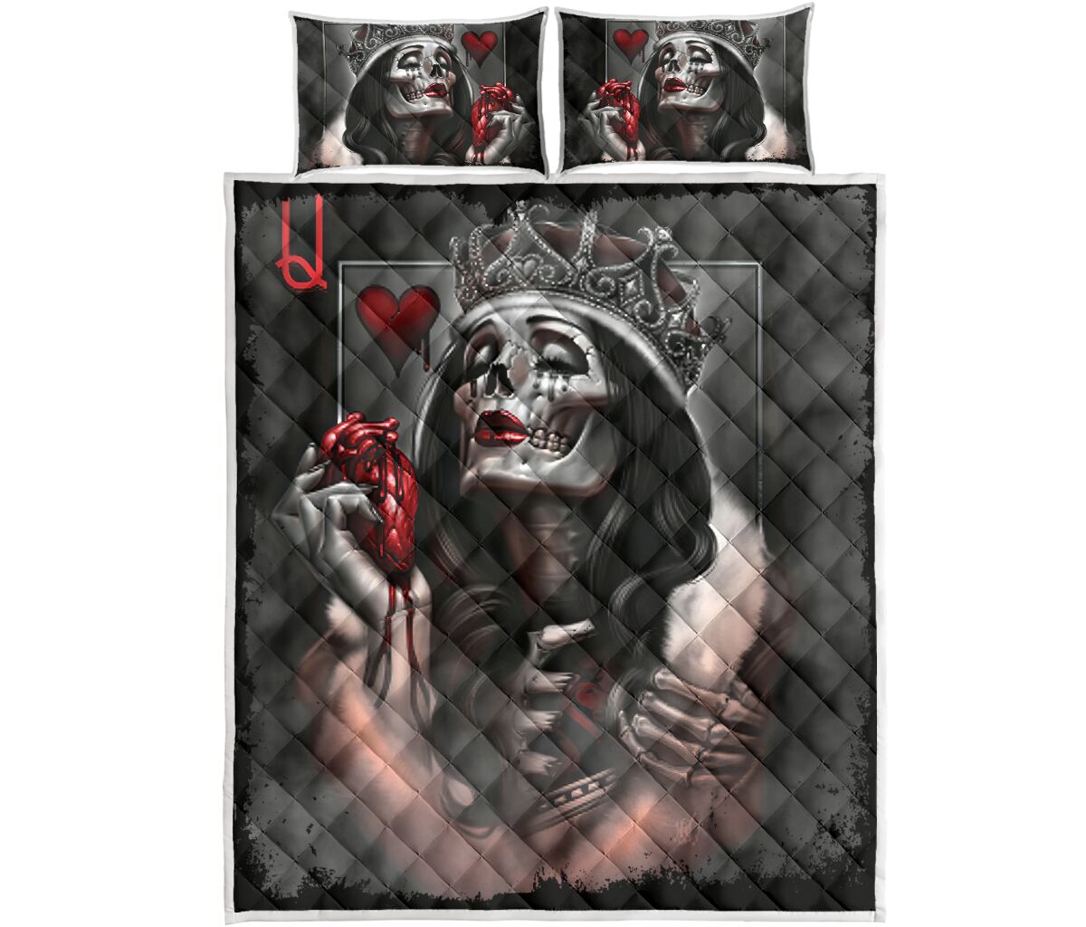 Queen Skull All Over Print Bedding Set Queen Skull All Over Print Bedding Set