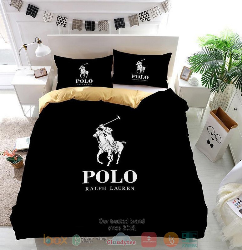Ralph Lauren Polo Logo Black Bedding Set Ralph Lauren Polo Logo Black Bedding Set