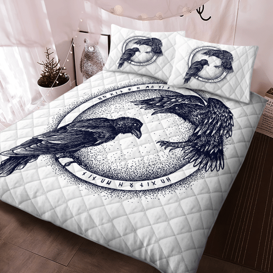 Raven-Of-Odin-Hugin-And-Munin-Viking-Quilt-Bedding-Set-2