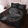 Raven Rune Black Quilt Bedding Set