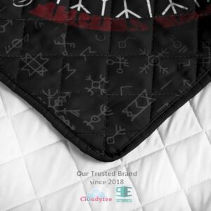 Raven Rune Viking Quilt Bedding Set
