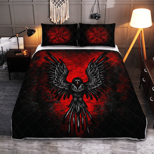 Raven-Vegvisir-Viking-Quilt-Bedding-Set-1