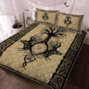 Raven With Yggdrasil Quilt Bedding Set