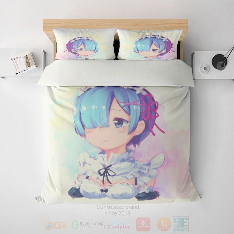 Re-Zero-Color-Fusion-Embossed-Rem-Anime-Bedding-Set-1