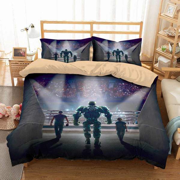 Real Steel Duvet Cover and Pillowcase Set Bedding Set Real Steel Duvet Cover and Pillowcase Set Bedding Set