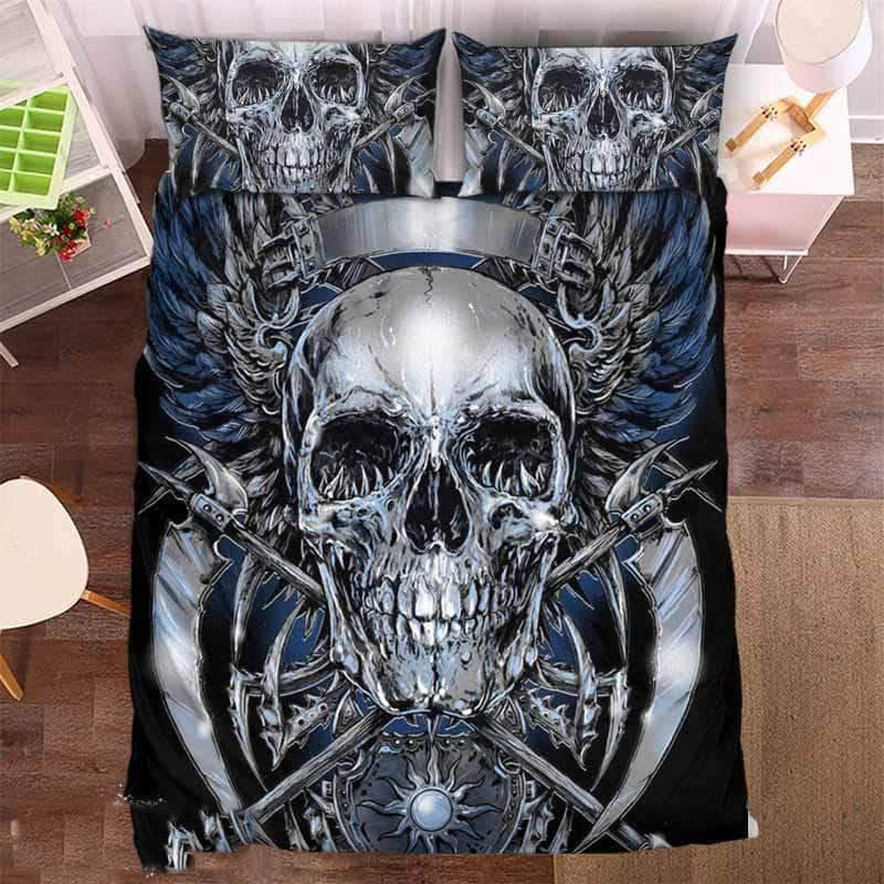 Reaper Skull Duvet Cover and Pillowcase Set Bedding Set Reaper Skull Duvet Cover and Pillowcase Set Bedding Set