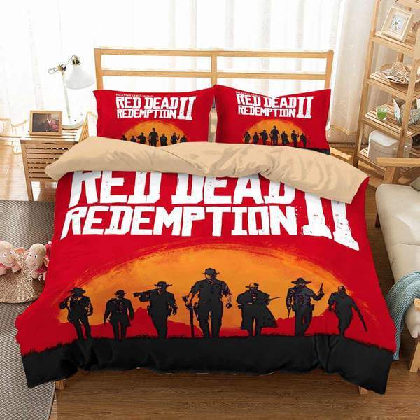 Red Dead Redemption 2 Duvet Cover and Pillowcase Set Bedding Set 594 Red Dead Redemption 2 Duvet Cover and Pillowcase Set Bedding Set 594