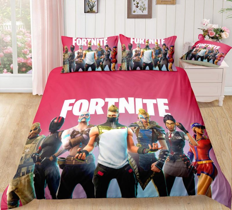 Red Fortnite Gamer Duvet Cover and Pillowcase Set Bedding Set Red Fortnite Gamer Duvet Cover and Pillowcase Set Bedding Set