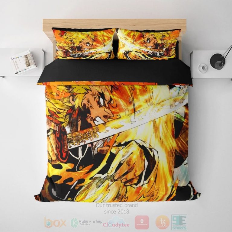 Rengoku-Kyojuro-Flame-Hashira-Exquisite-Microfiber-Printed-Demon-Slayer-Kimetsu-No-Yaiba-Bedding-Set-1