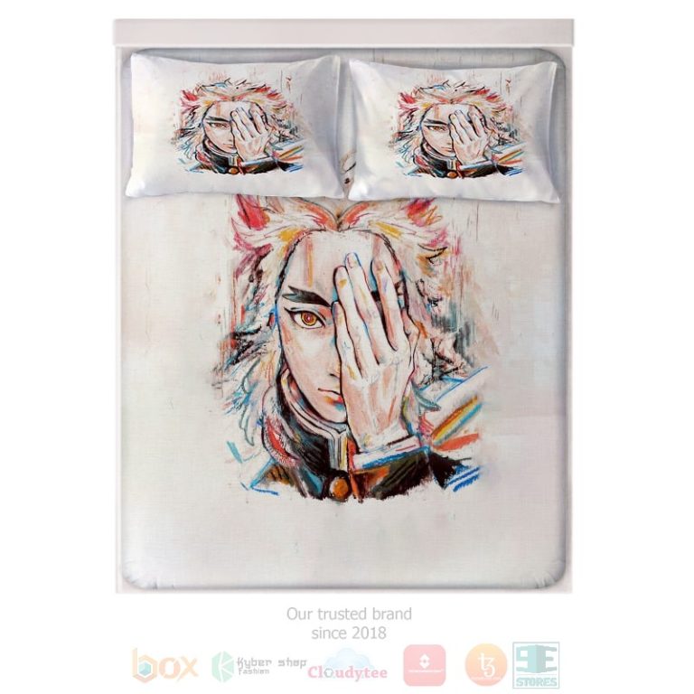Rengoku-Kyoujurou-Cool-Paint-Embossed-Demon-Slayer-Kimetsu-No-Yaiba-Bedding-Set-2