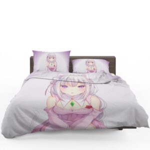 Rezero Emilia Anime Girl Japanese Bedding Set