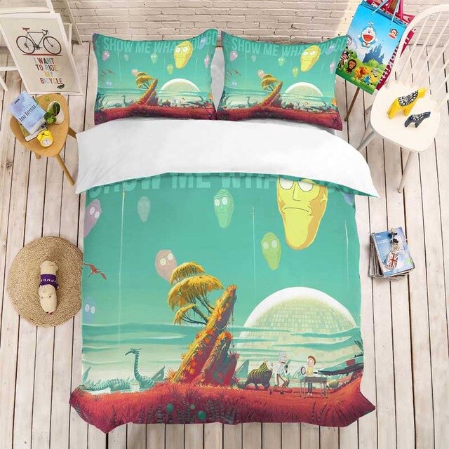 Rick And Morty? 2213 Duvet Cover and Pillowcase Set Bedding Set Rick And Morty? 2213 Duvet Cover and Pillowcase Set Bedding Set