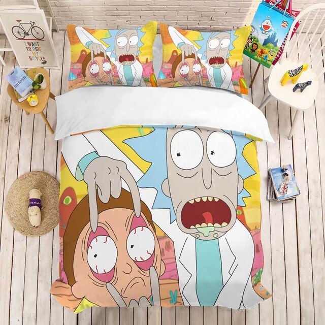 Rick And Morty? 2215 Duvet Cover and Pillowcase Set Bedding Set Rick And Morty? 2215 Duvet Cover and Pillowcase Set Bedding Set