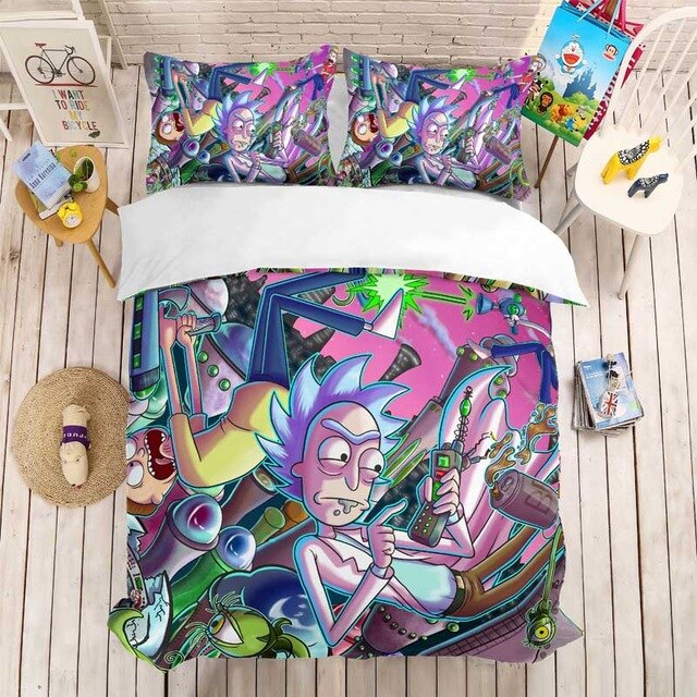 Rick And Morty? 2216 Duvet Cover and Pillowcase Set Bedding Set Rick And Morty? 2216 Duvet Cover and Pillowcase Set Bedding Set
