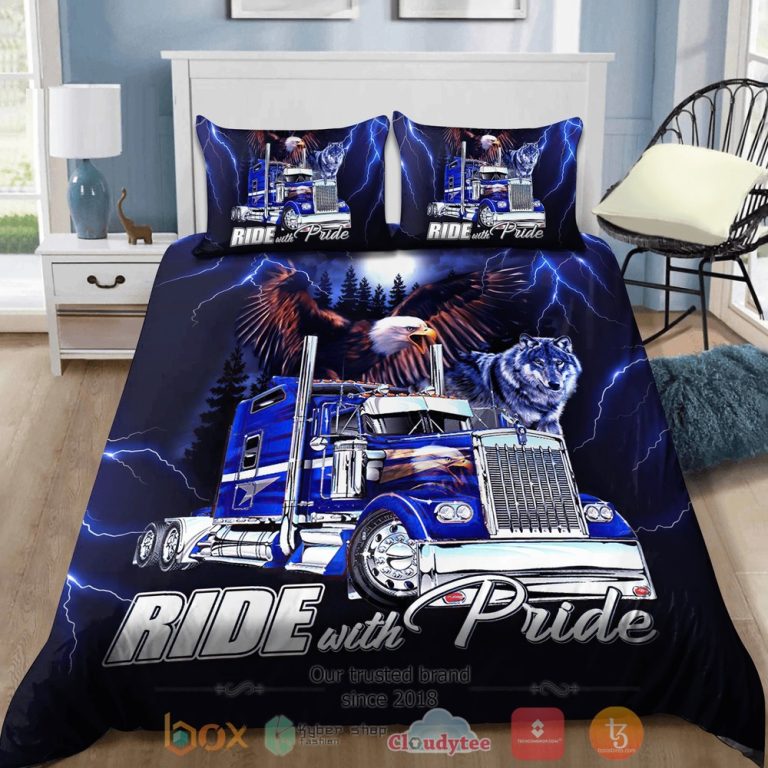 Ride-With-Pride-Trucks-Eagle-Quilt-Bedding-Set-1