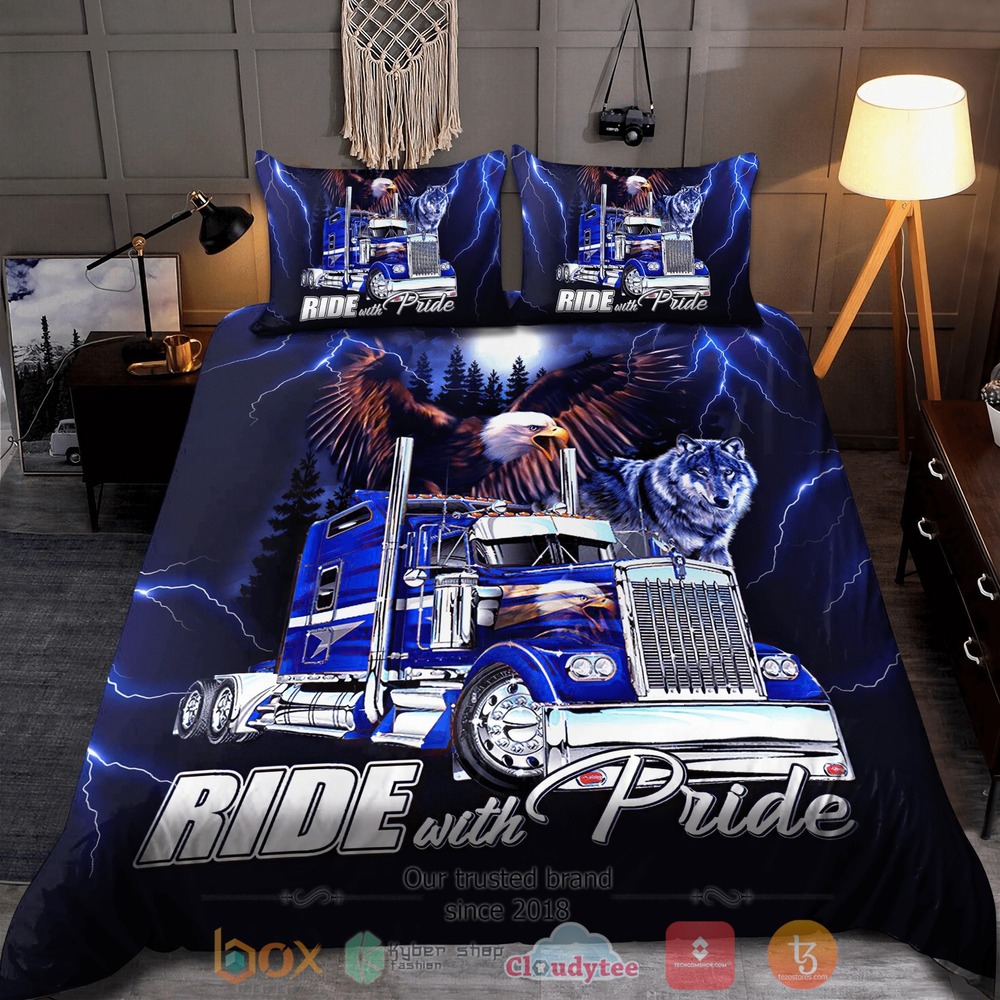 Ride With Pride Trucks Eagle Quilt Bedding Set Ride With Pride Trucks Eagle Quilt Bedding Set