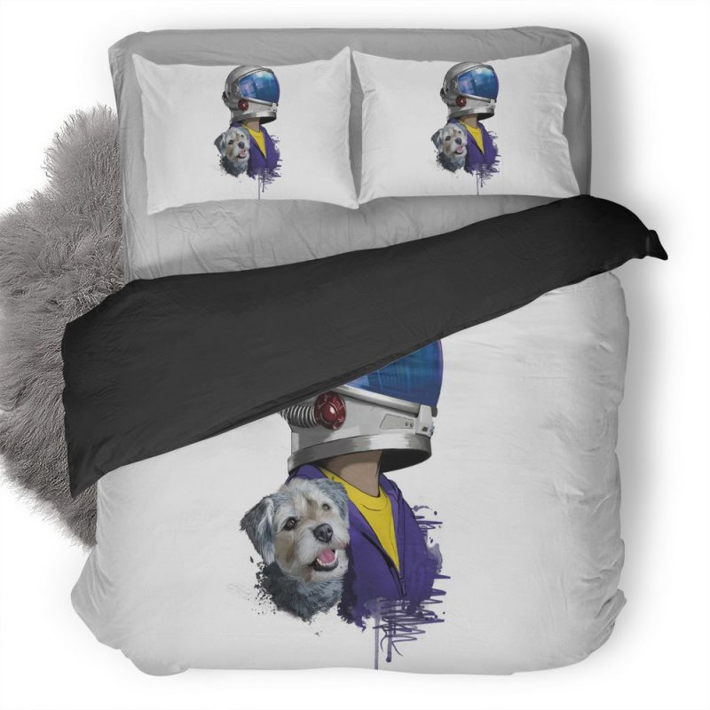 Rider Helmet Dog Minimal 3T Duvet Cover and Pillowcase Set Bedding Set Rider Helmet Dog Minimal 3T Duvet Cover and Pillowcase Set Bedding Set