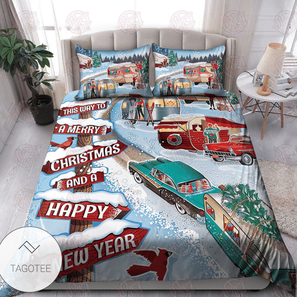 Right Way For Christmas Bedding Set- Right Way For Christmas Bedding Set-
