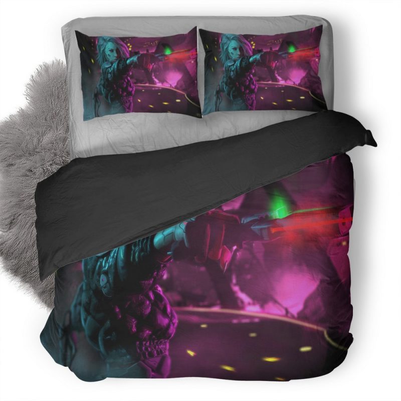 Robotic Girl With Gun Oh Duvet Cover and Pillowcase Set Bedding Set Robotic Girl With Gun Oh Duvet Cover and Pillowcase Set Bedding Set