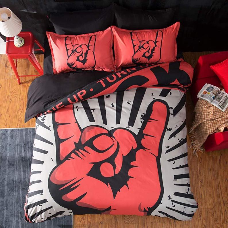 Rock Festival Duvet Cover and Pillowcase Set Bedding Set Rock Festival Duvet Cover and Pillowcase Set Bedding Set