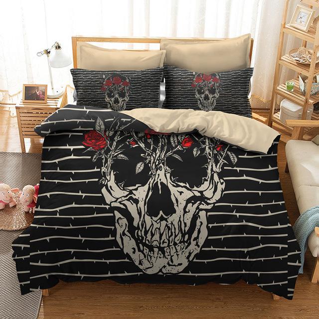 Rose Sugar Skull s Duvet Cover and Pillowcase Set Bedding Set 356 Rose Sugar Skull s Duvet Cover and Pillowcase Set Bedding Set 356