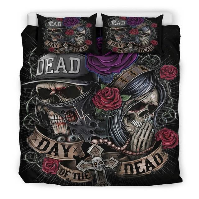 Rose Sugar Skull s Duvet Cover and Pillowcase Set Bedding Set 379 Rose Sugar Skull s Duvet Cover and Pillowcase Set Bedding Set 379