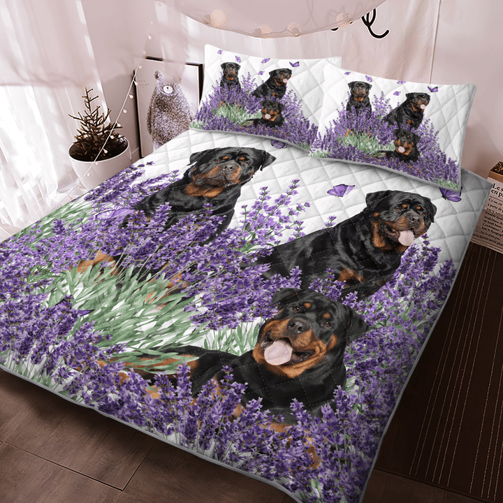 Rottweiler-Lavender-Quilt-Bedding-Set-1