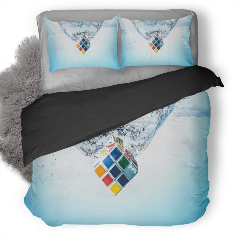 Rubiks Cube Splash Qu Duvet Cover and Pillowcase Set Bedding Set Rubiks Cube Splash Qu Duvet Cover and Pillowcase Set Bedding Set