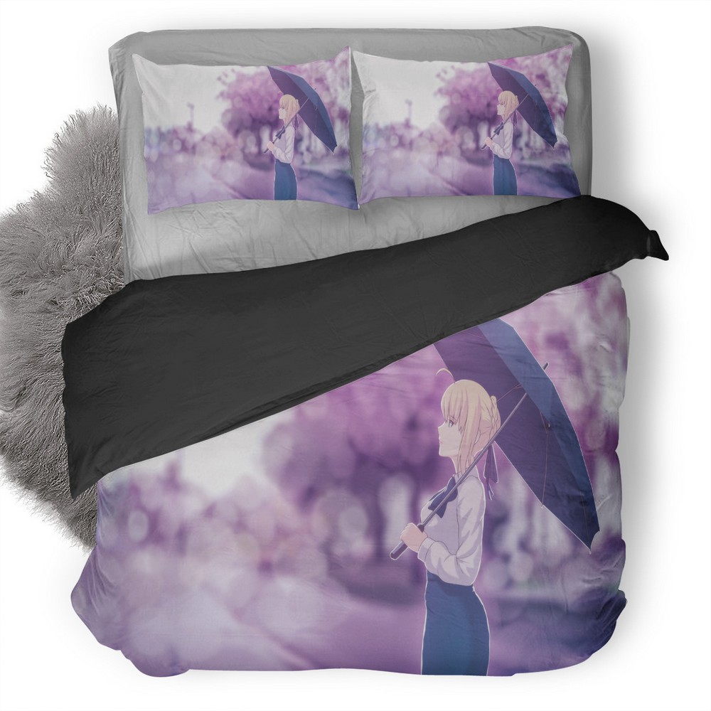 Saber Fate Stay Night Artwork P1 Duvet Cover and Pillowcase Set Bedding Set Saber Fate Stay Night Artwork P1 Duvet Cover and Pillowcase Set Bedding Set