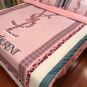 Saint Laurent Paris Pink Inspired Bedding Set