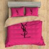 Saint Laurent Pink Inspired Bedding Set