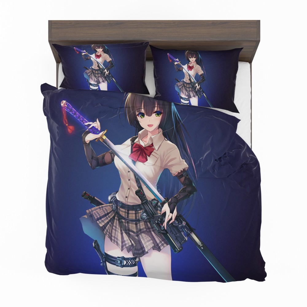 Samurai-Sword-Katana-Anime-Girl-Bedding-Set-1