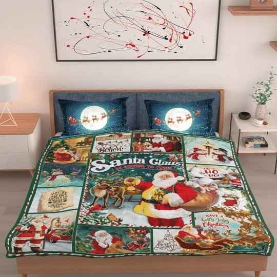 Santa Claus Is Coming To Town All Over Printed Bedding Set Santa Claus Is Coming To Town All Over Printed Bedding Set