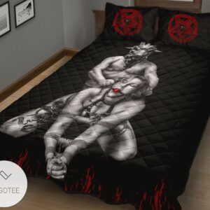 Satan Loves Me Quilt Bedding Set