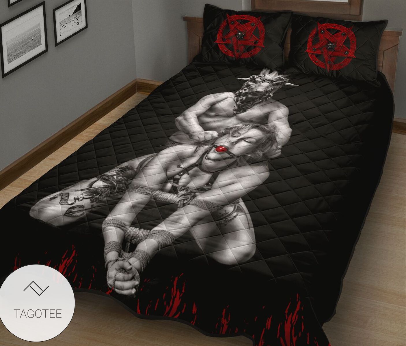 Satan Loves Me Quilt Bedding Set Satan Loves Me Quilt Bedding Set