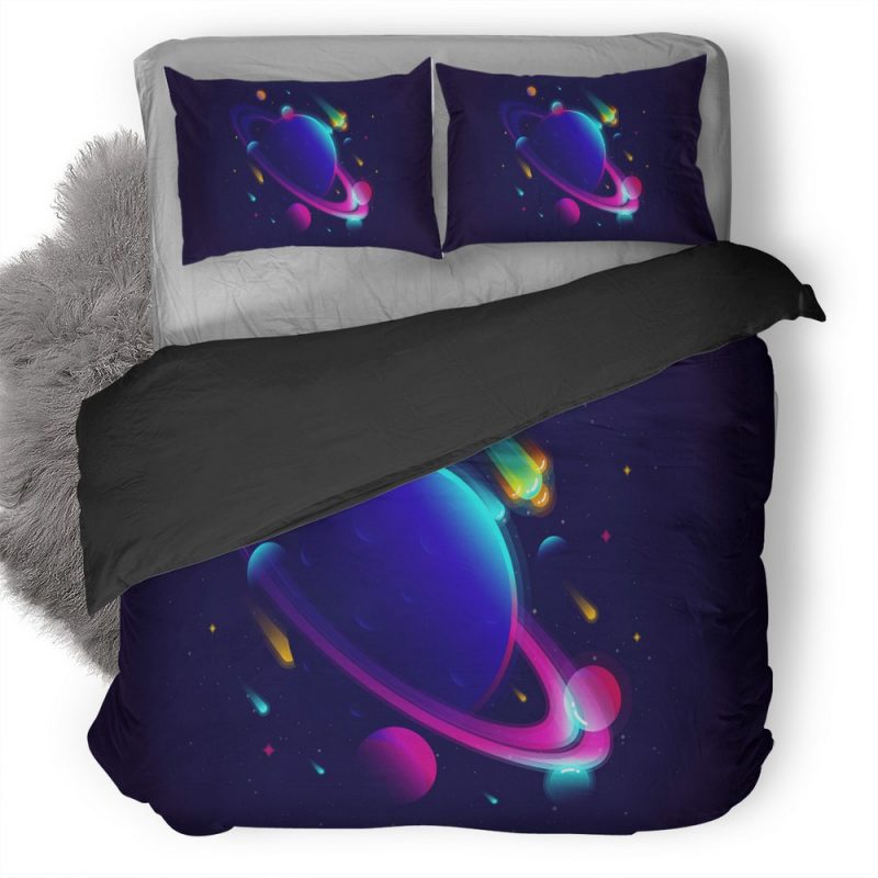 Saturn Planet Illustration Minimalist 3W Duvet Cover and Pillowcase Set Bedding Set Saturn Planet Illustration Minimalist 3W Duvet Cover and Pillowcase Set Bedding Set