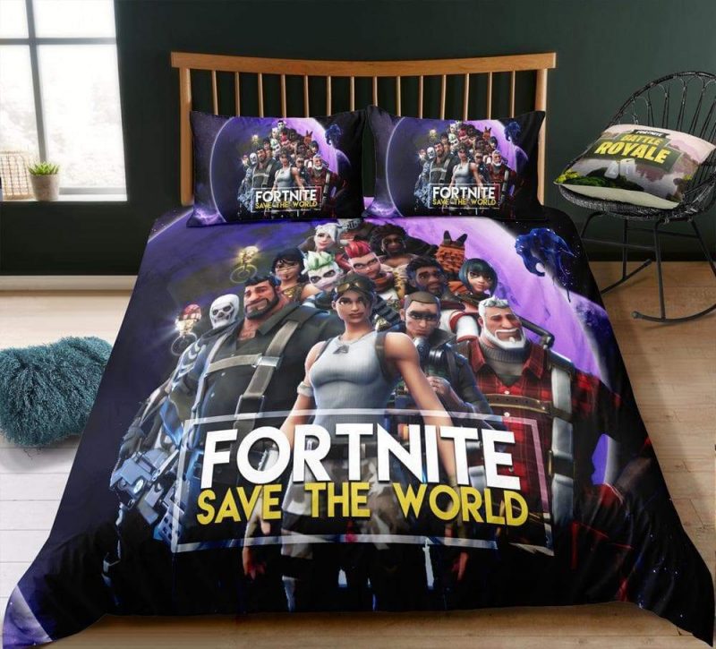 Save The World Fortnite Gamer Duvet Cover and Pillowcase Set Bedding Set Save The World Fortnite Gamer Duvet Cover and Pillowcase Set Bedding Set